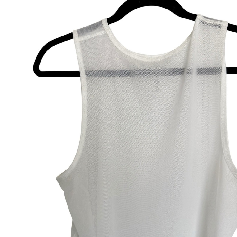 Beyond Yoga Mesh Sleeveless Tank Top Crew Neck White Breathable - Size S - Picture 2 of 6